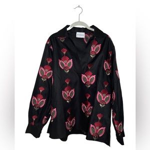 Antik Batik Black Embroidered Blouse